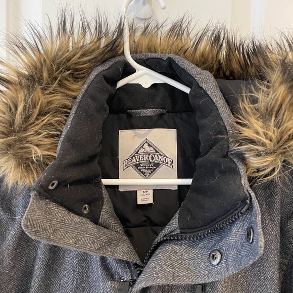 Grey Duck Down Parka Winter Jacket from Roots Beaver Canoe - Picture 2 of 7